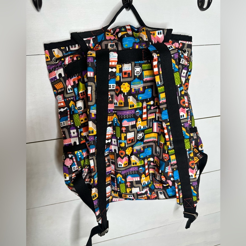 **SOLD** LeSportsac Artist in Residence Urban Fruit Print Colorful Day Pack - Picture 7 of 11